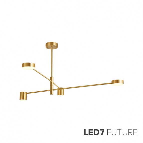 Loft Industry Modern - Brass Button Chandelier